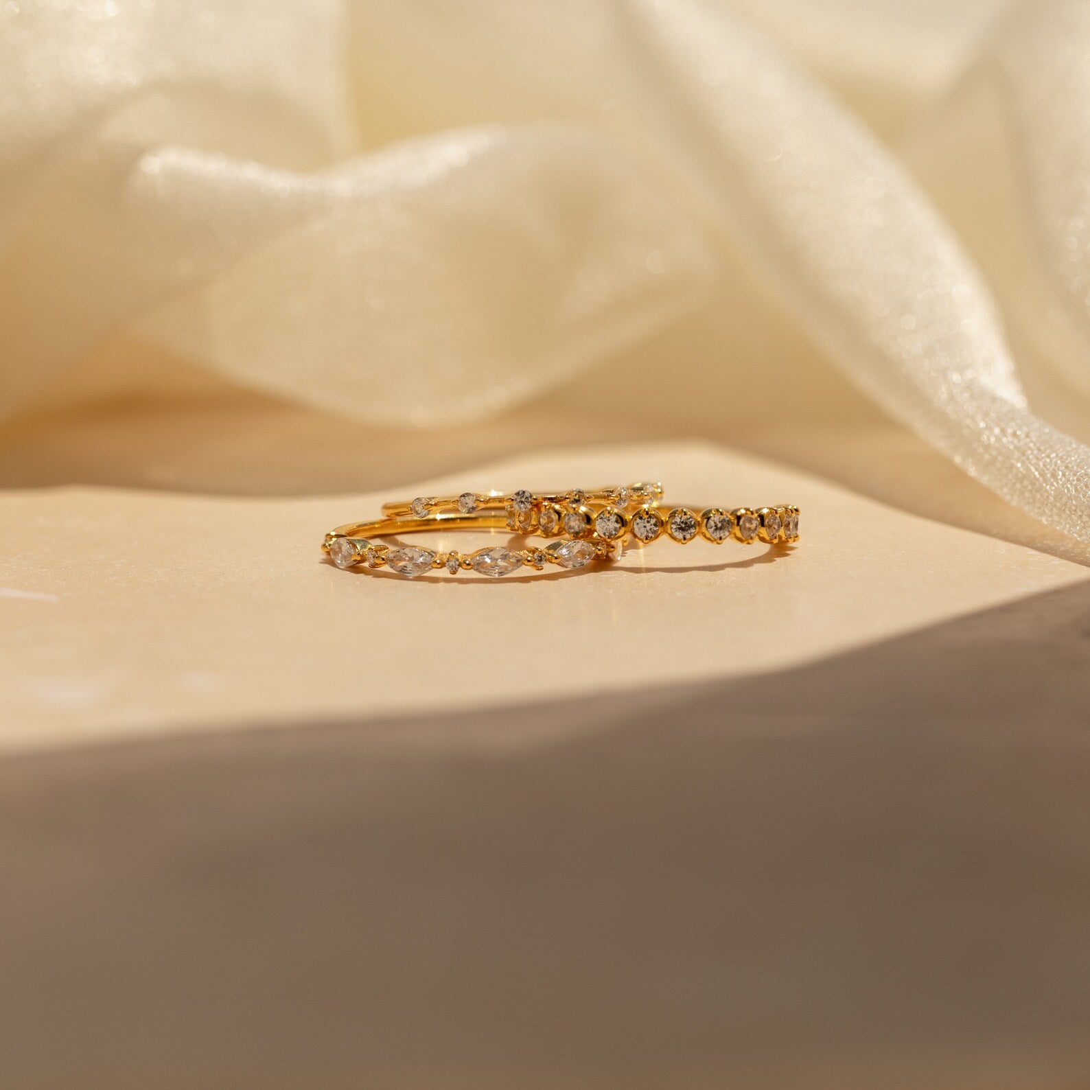 Sparkle and Shine with our Diamond Stacking Ring Set